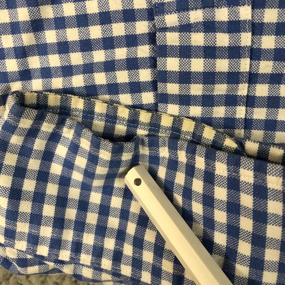 Polo Ralph Lauren Shirt Men Extra Large Blue Checker Button Up Preppy Custom Fit - Picture 3 of 10